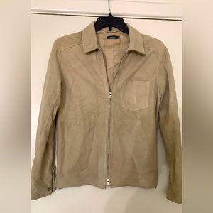 J. Lindeberg Jonah Flat Zip Goat Suede Jacket Medium